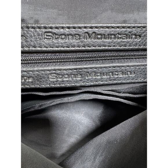 Stone Mountain Leather Ivory Crossbody Handbag Minimalist Quiet Luxury Zippered - Picture 7 of 10